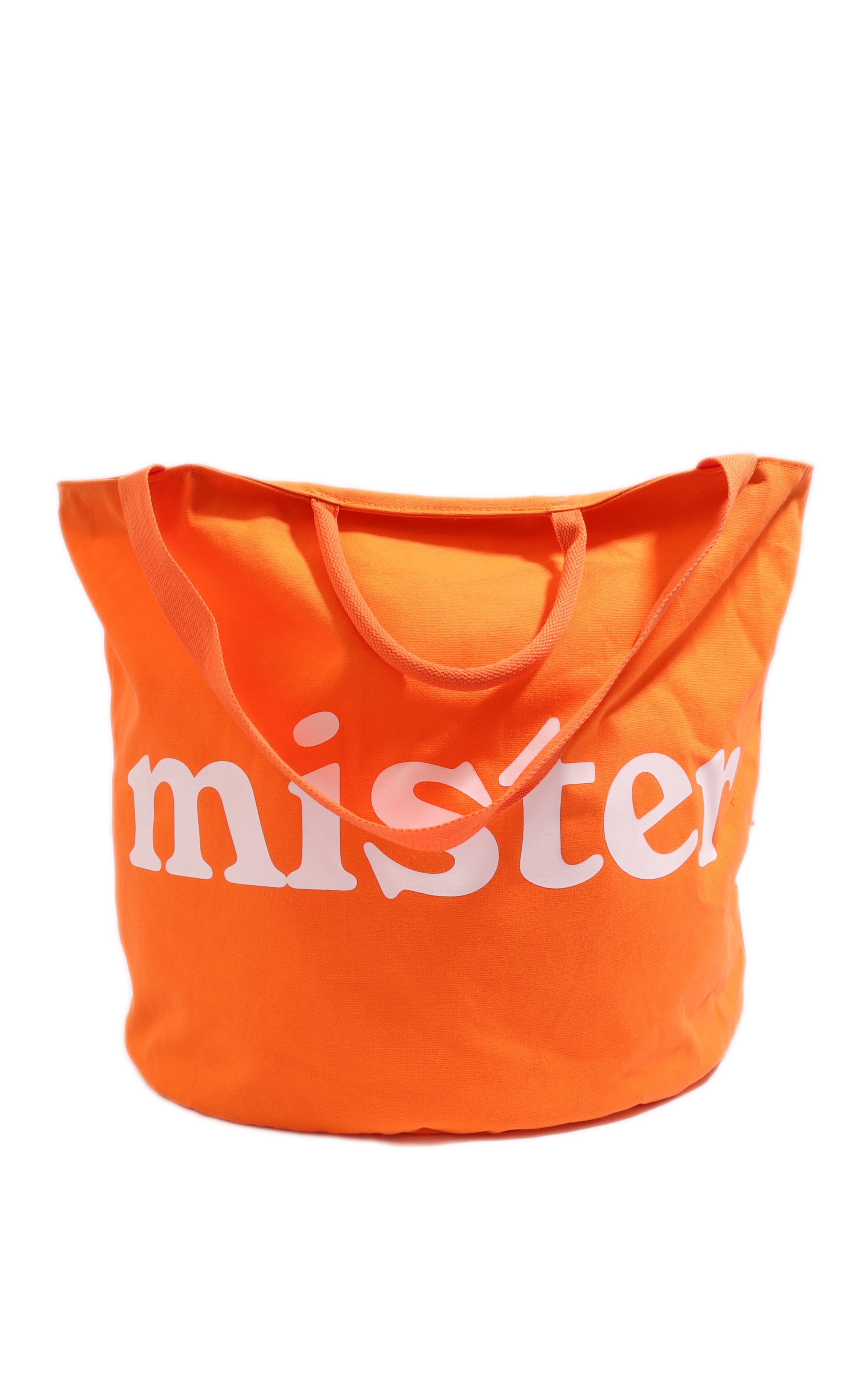 Large Round Tote / Grow Bag - Orange-Mister Green-Mister Green