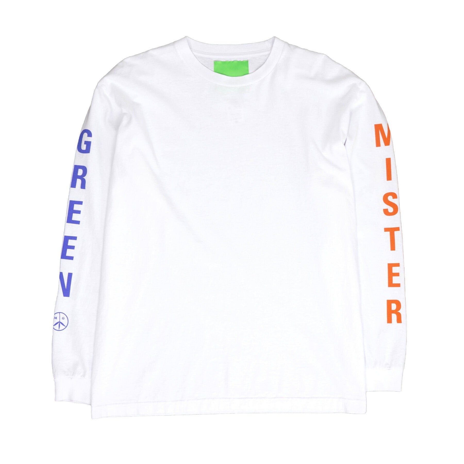 Swiss Wordmark L/S Tee - White-Mister Green-Mister Green